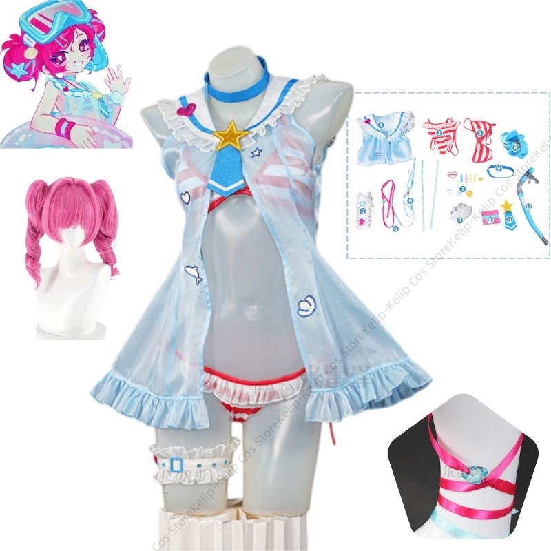 Kostum Cosplay Diver Buro Muse - Snorkel Set ulasan dan harga