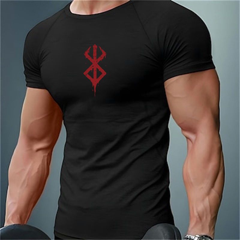 Kaos Kompresi Pria Bermotif, L - Rash Guard ulasan dan harga